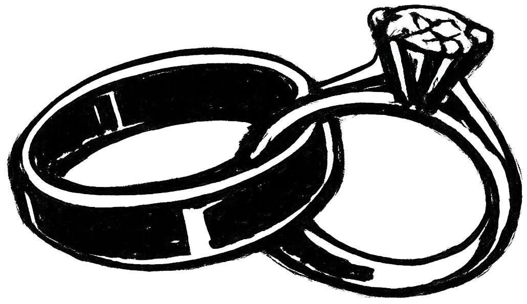 Wedding rings illustration